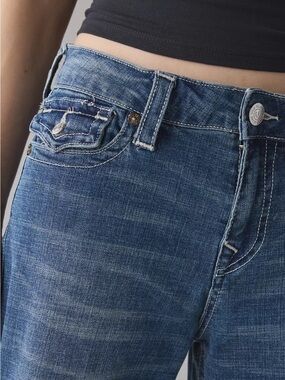 True Religion Women's Benny Boyfriend Jeans in Washed Blue